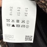 BOSS Tweed Skirt Leather Trim Career Wear Business Casual Brown Black 14 Photo 4