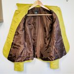 Green Peacoat Blazer Jacket Olive Vintage Quilted by Chapter One Women’s size 6 Photo 1