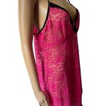 secret treasures Pink Black Sheer Barbie Romantic Lace Lingerie Mini Slip Dress Photo 1