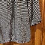Loft  Stripe Henley Three-Quarter Sleeve Tie Detail Top Black White‎ Size Large Photo 11