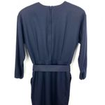 Lands' End Vintage  Wool Crewneck Dress Belted Knee Length Polyester Lined Skirt 8 Photo 8