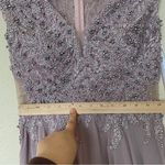 Mac Duggal NWT  20264 Applique Cap Sleeve Bodice Flowy Vintage Lilac Dress size 4 Photo 11