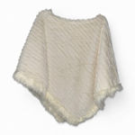 Marc New York Marc Jacobs Cream Faux Fur Poncho Photo 0