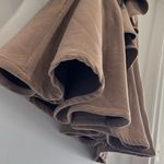 Ryu Rye Tan Suede Ruffle Coat with Brown Shawl Collar woman’s sz Small Photo 9