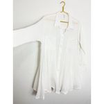 Free People Splice Up Shirtdress Tunic Size Large Ivory Oversize Boho Casual Photo 10