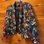 Ellen Tracy  Cardigan Sz 10 Artsy Open Front Cottage Boho Charm School Floral Photo 1