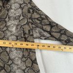 The Limited  Snakeskin Print Button-Up Long Sleeve Blouse Womens XS Brown Photo 4