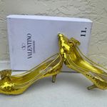 Valentino Garavani Runway Sequin Dollybow Pump, Gold, EUR 37 US 7 Brand New Photo 4