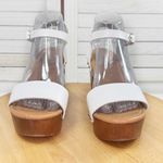 Madden Girl  Lifft Chunky Platform Faux Leather Block Heel Sandals White 8 Photo 1