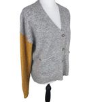 Hem & Thread  Colorblock Grandpa Long Sleeve Button Front Sweater Cardigan Small Photo 5