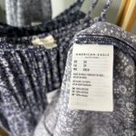 American Eagle Outfitters navy floral ruched square neck mini dress Photo 4