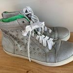 Wanted High Top Sneakers Silver Studded Fashion Shoes Womens 7.5 Photo 2