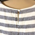 BeachLunchLounge Linen Sleeveless Striped Dress Blue White Small Photo 6