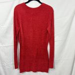Route 66 Red Sweater Deep V Neck Pullover Long Sleeve Fuzzy Soft Size Medium‎ Photo 3