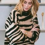 ANINE BING  Cheyenne Zebra Print 100% Cashmere Sweater Pullover Size XS Photo 2