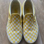 Vans  Checkered Yellow Slip On Sneakers Shoes 5.5 Men 7 Women Photo 1