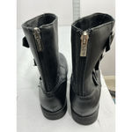 Womans Kennith Cole Reaction Tri It Out Ankle Moto Boots 8.5 M Black Back Zip Photo 4