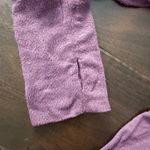 Free People  Waffle Knit V Neck Swing Top Size Large Dusty Purple Photo 3