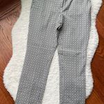 Gray Plaid Polka Dot Skinny Ankle Dress Pants EUC Black Size 2 Photo 0