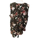 Attention  Black Floral Sleeveless Top XXL Photo 2