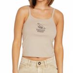 Volcom 1991 Strappy Cotton Graphic Tank Taupe XL Photo 3