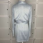 Jaclyn Intimates  Blue With White Polka Dot MIDI Robe Size Small Photo 3