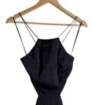 NBD  Seduce Me Eggplant Purple Backless Slit Satin High Neck Mini Cocktail Dress Photo 3