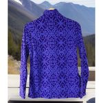 Columbia EUC‎  Purple Patterned Half-Zip  fleece top - size M Photo 2