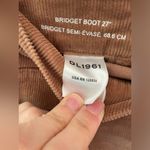 DL1961  Bridget Corduroy Boot High Rise cropped Instasculpt 31”  Teddy Taupe NEW Photo 12