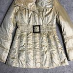 Jessica Simpson Y2K  Belted Gold Puffer Coat Size Small Photo 3