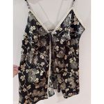 Victoria's Secret  Women's Black Floral Satin Silky Cami Top Lingerie Intimate XL Photo 1