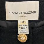 Black Wool Blazer Dress Gold Accents Size 12 Vintage Photo 7