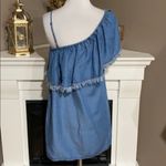 Splendid Indigo Chambray One Shoulder Dress Photo 3