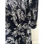 Robbie Bee Signature By  Plus Size Tiered V Neck Navy Floral Dress  Size 2X Photo 5