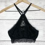 Victoria's Secret NWT  Sheer Black Lace High Neck Racerback Bralette Size Small Photo 8