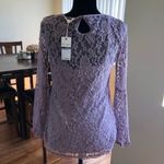 Ultra Flirt Women’s Juniors Lace Bell Sleeves Top Photo 5