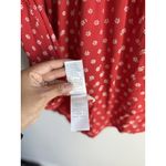 Madewell ‎ Sophia Mini Dress Bandana Flower Red Spring Button Down Women's Size M Photo 13
