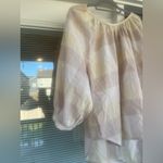 Everlane The Ruched Air Blouse Toffee Plaid Size 8 Photo 4