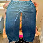 bcbg maxazria y2k vintage 2000s navy blue velour flare wide leg track pants Photo 4