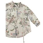 Ralph Lauren Women Spring Floral Print Beige Button Down Shirt Sz XL Pink Photo 3