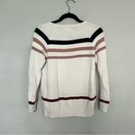 Olive & Oak  White Blush Navy Blue Striped Knit Pullover Sweater Size S Photo 7