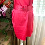 ZARA NEW  Satin Effect Belted Mini Dress in Hot Pink Barbiecore Photo 4