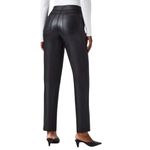 Spanx Vegan Leather Slim Straight Luxe Pants Women’s Size L Black Pull On Photo 1
