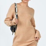 Princess Polly preppy neutral Xs/S Alivia sweater dress Beige Photo 0