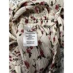 Lulus Pretty Pick Beige Floral Print Ruched Drawstring Crop Top Zip Size Large Photo 6
