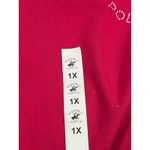 Beverly Hills Polo Club Womens Rhinestone V Neck T Shirt FUSHIA PINK SZ 1X Plus Photo 5