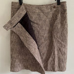 Brooks Brothers  Textured Brown Pencil Wrap  Skirt Photo 0