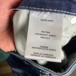 Silver Jeans  Size 26 Suki Capri Dark Wash Blue Denim Mid Rise Cropped Western Photo 5