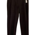 NWT ~ SIENA STUDIO Brown Tweed Pocket Faux Leather Trim Wool Pants ~ Women's 14 Photo 0