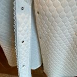Vintage JC Penney Quilted Robe Lace Trim Floral Cottage Core Feminine White Sz M Size M Photo 4